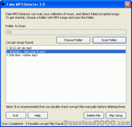 Fake MP3 Detector screenshot